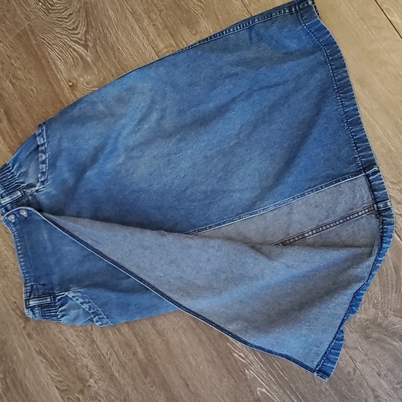 💙🤍 Vintage Calvin Klein High Waisted Jean Wrap Skirt - Denim - SMALL - Picture 2 of 16